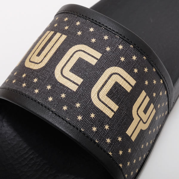 【ハロウィンセール◆期間限定アイテム】グッチ GUCCI サンダル 靴 シューズ ブラック×ゴールド [レディース] 519996 9QR10 1085【A14】