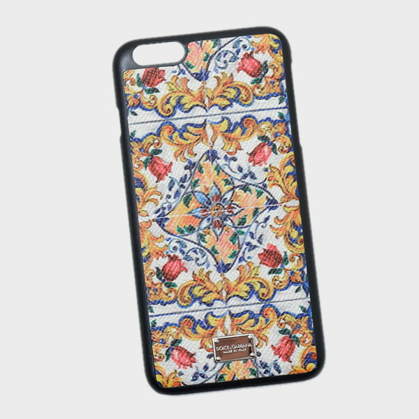 ドルチェ&ガッバーナ スマホケース 【厳選プライス！】ドルチェ&ガッバーナ ドルガバ DOLCE&GABBANA iPhone6S plus用 スマホ ケース カバー ダマスク柄 ホワイト系基調 BI2126 AC597 HW003 【K8】