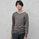 ウールアンドコー WOOL&CO リネン/コットン 長袖 プルオーバー ニット ミックスブラウン系 [メンズ] WO2017/01 0037 【NS10】