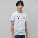 【サイズS】ヴァレンティノ バレンチノ VALENTINO コットン 手書き風 ロゴ入り 半袖 Tシャツ ホワイト [メンズ][レディース] VV3MF10V746 34U 【NS10】