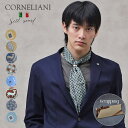 【8種類】【ラッピング対応】コルネリアーニ CORNELIANI イタリア製 シルク100% 総柄 プリント マルチスカーフ ストール 33×140cm [メンズ]【ゆうパケット送料無料】