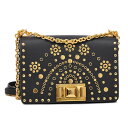 【サマーセール◆期間限定アイテム】フルラ FURLA MIMI' MINI CROSSBODY レザー ショルダーバッグ ブラック×ゴールド スタッズ [レディース] BYG2 FSB O60 ONYX 1023357