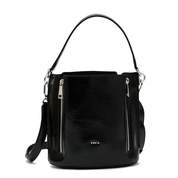 フルラ FURLA FOR MINI BUCKET BAG レザー 2WAY ハンドバッグ ショルダー バケットバッグ ワンハンドルバッグ ブラック [レディース] BAAC NPK O60 1056068【I21】