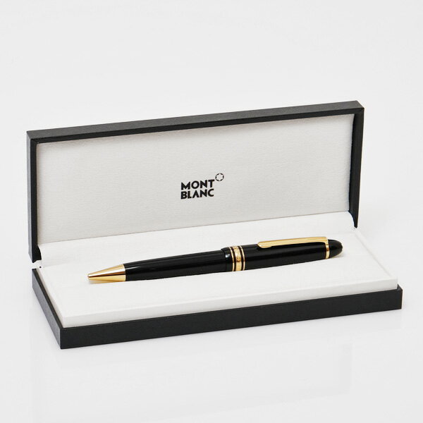 【再入荷！】モンブラン MONTBLANC マイスターシュテュック ル・グラン ゴールドコーティング ボールペン ブラック 筆記具 10456【A18】