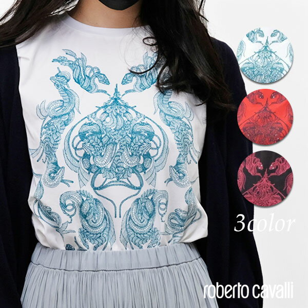 楽天ブランドジュエリー京都楽天市場店ロベルト カヴァリ Roberto cavalli SPORT クルーネック 半袖 Tシャツ カットソー トップス [レディース] HYY38T JE047 選べる3色【ゆうパケット送料無料】 【NS10】