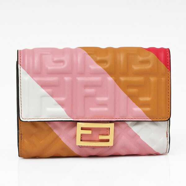 フェンディ プレゼント レディース フェンディ FENDI 2022春夏 バゲット FFモチーフ レザー ウォレット 折財布 マルチカラー [レディース] 8M0419 AK2K F0W52【C7】 【NS10】