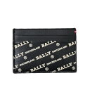 【厳選プライス！】バリー BALLY レザー カードケース カードホルダー ホワイトロゴ ブラック [メンズ] BHAR.OB 260 BLACK/WHITE 6226426 ギフト【C2】【NS10】