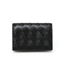 ボッテガヴェネタ 名刺入れ（メンズ） ボッテガヴェネタ BOTTEGA VENETA アウトレット レザー イントレチャート 名刺入れ カードケース カードホルダー ブラック [メンズ][レディース] 593115 VCPP3 8803 【NS10】