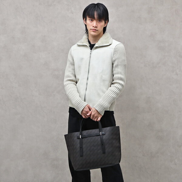 フルラ FURLA MAN ジョーヴェ GIOVE L CASUAL TOTE コーティングファブリック×レザー チェーンアーチプリント トートバッグ ビジネスバッグ ブラウン基調 A4対応 カジュアル 通勤 仕事  U667M07 BX1365 1057_0054S