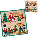 【再入荷！】フェイラー Feiler ハンドタオル 25×25cm サンタ ツリー トナカイ クリスマス レッド グリーン ERZGEBIRGE RED/BOTTLE GREEN【ゆうパケット送料無料】