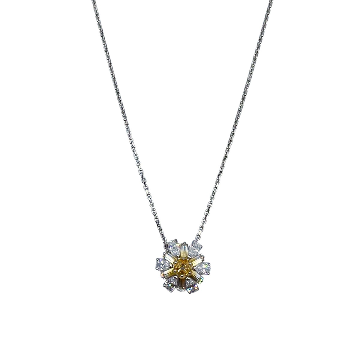 樂天商城 - スワロフスキー SWAROVSKI アイディル Idyllia フラワー 花 クリスタル ペンダント ネックレス アクセサリー イエロー×クリア [レディース] 5679939【E21】