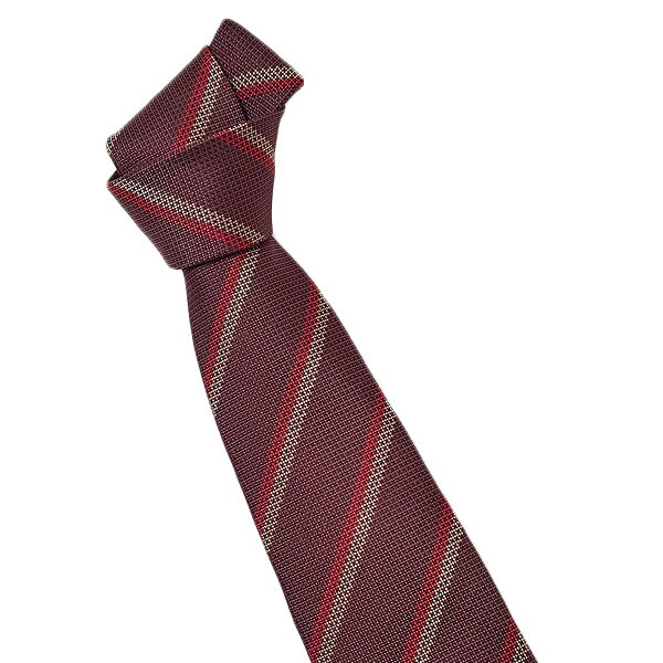 グッチ GUCCI シルク ネクタイ ボルドー基調 ストライプ柄 [メンズ] 367485 4B002 6072 TIE ZED 8.0 WOVEN〔YNA261〕