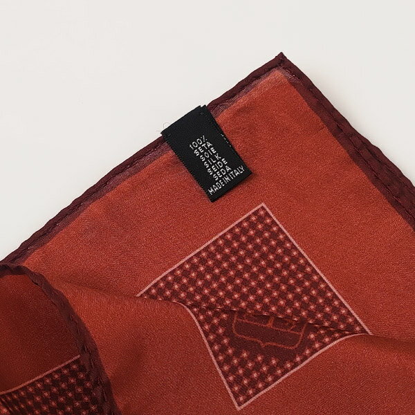 コルネリアーニ CORNELIANI ポケットチーフ ライトブラウン基調 ドット柄〔CP228〕【定形外郵便物送料無料】