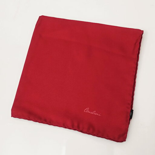 コルネリアーニ CORNELIANI ポケットチーフ レッド 無地〔CP293〕【定形外郵便物送料無料】 コルネリアーニ CORNELIANI ポケットチーフ レッド 無地〔CP293〕【定形外郵便物送料無料】