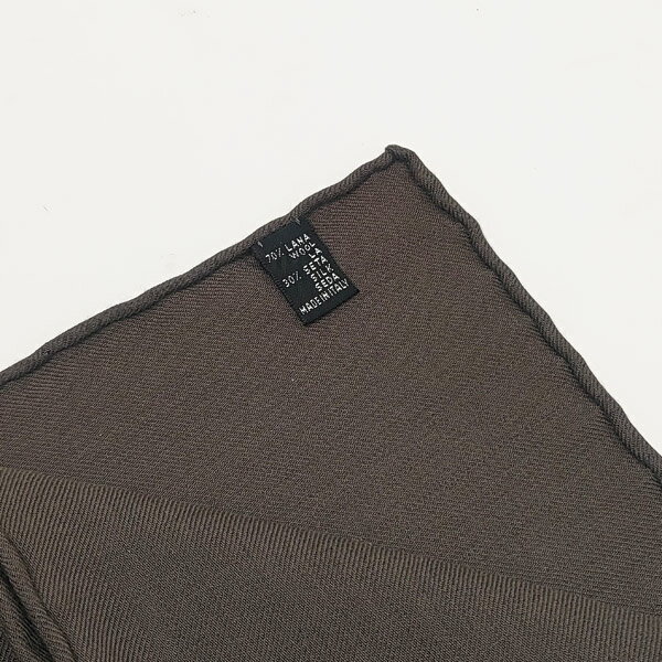 コルネリアーニ CORNELIANI ポケットチーフ ウール混シルク グレー〔CP354〕【定形外郵便物送料無料】
