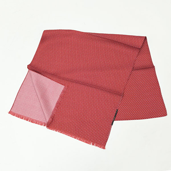 【P10倍！11/4 20:00-11/11 1:59迄】コルネリアーニ CORNELIANI ストール レッド基調 ドット柄〔CP428〕【定形外郵便物送料無料】