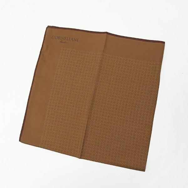 コルネリアーニ CORNELIANI スカーフ ライトブラウン ドット柄〔CP437〕【定形外郵便物送料無料】 【SK20】 【SK20】