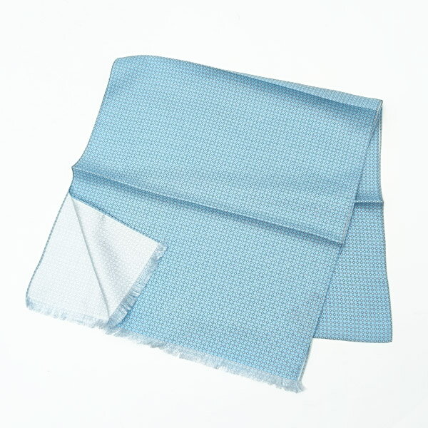 コルネリアーニ CORNELIANI ストール ライトブルー基調 ドット柄〔CP460〕【定形外郵便物送料無料】