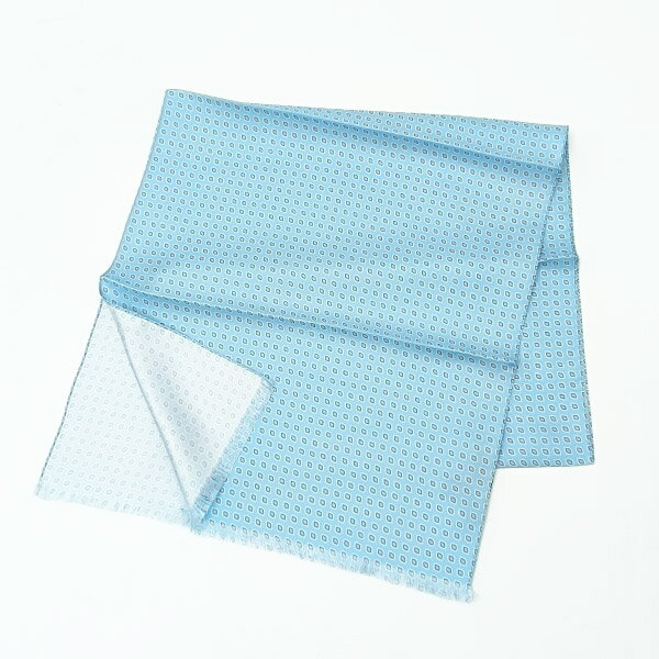 コルネリアーニ CORNELIANI ストール ライトブルー基調 ドット柄〔CP461〕【定形外郵便物送料無料】