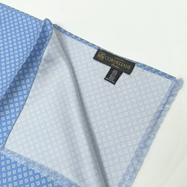 コルネリアーニ CORNELIANI ストール ブルー基調 菱形柄〔CP469〕【定形外郵便物送料無料】