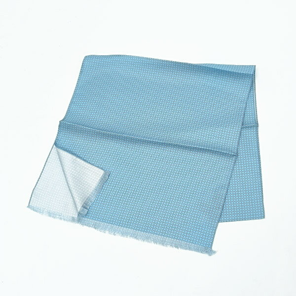 コルネリアーニ CORNELIANI ストール ライトブルー基調 ドット柄〔CP478〕【定形外郵便物送料無料】