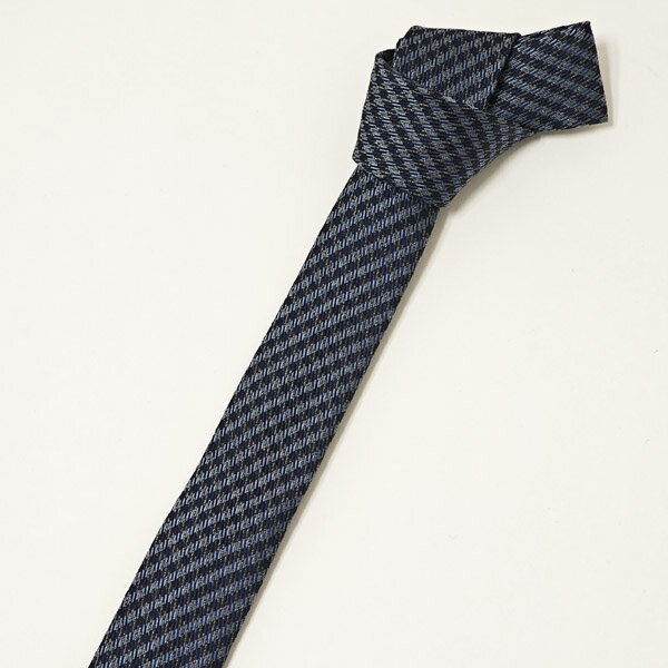 コルネリアーニ CC CORNELIANI シルク100% イタリア製 ナロー ネクタイ ブルーチェック 〔YBN3424〕【ゆうパケット送料無料】