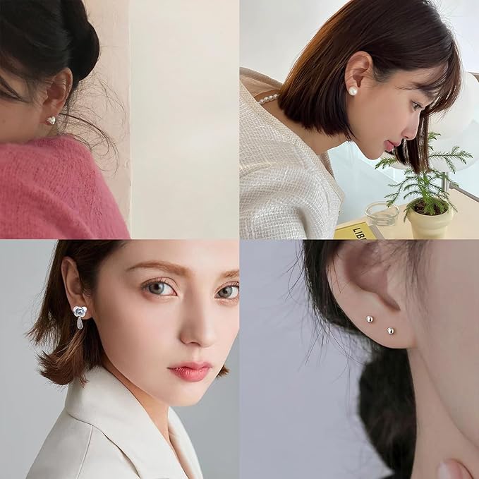 MIショップの＼PT10倍／【30ペアセット】 ピアス レディース 金属アレルギー対応 サージカルステンレス製 ピアス 可愛い おしゃれ アクセサリー 誕生日 記念日 母の日 両耳用 キラキラ レディース プレゼント用 送料無料｜アングル2