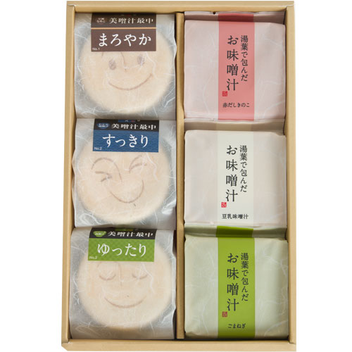 <仏事・弔事用>美噌汁最中、湯葉で包んだお味噌汁 6食箱 【送料込】【楽ギフ_包装】【楽ギフ_のし宛書】