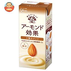 【11月10日(土)23時59まで全品対象 最大200円OFFクーポン発行中】グリコ乳業 アーモンド効果 3種のナッツ 200ml紙パック×24本入