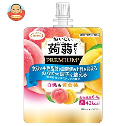 送料無料 【2ケースセット】たらみ おいしい蒟蒻ゼリーPREMIUM＋ 白桃&黄金桃 150gパウチ×30(6×5)本入×(2ケース) ※北海道・沖縄は別途送料が必要。