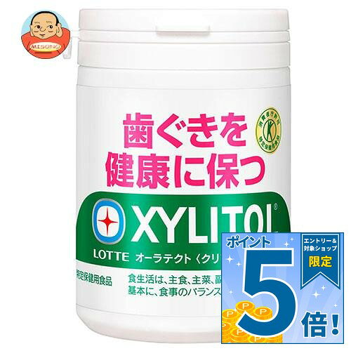[ポイント5倍！9/11(金)1時59分まで全品対象エントリー&購入]ロッテ キシリトール オーラテクトガム クリアミント スリムボトル 125g×6個入｜ 送料無料 特定保健用食品 特保 トクホ お菓子 ガム misono-support-10170607 飲料 食品専門店 味園サポート パッケージ画像