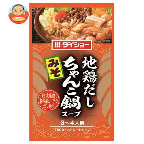 ダイショー 地鶏だしちゃんこ鍋スープ みそ 750g×10袋入｜ 送料無料 調味料 鍋スープ ストレートタイプ