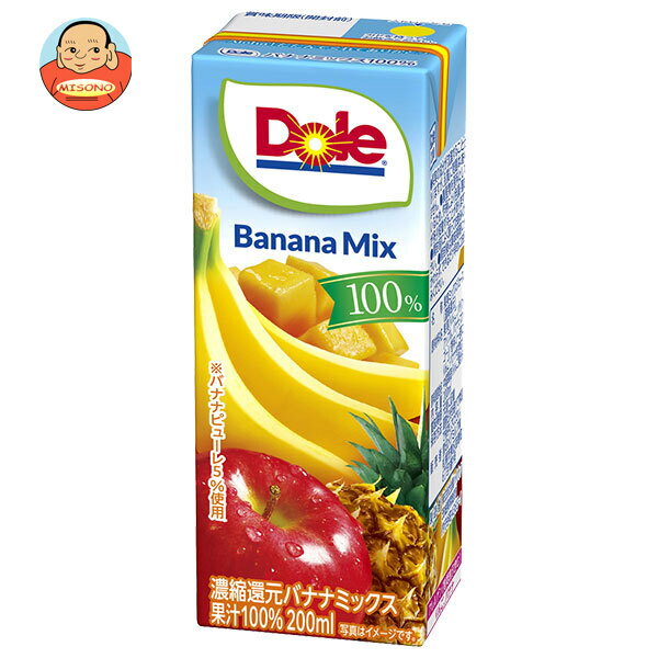 눈표 메그 밀크 Dole 인형 바나나 믹스 100% 200ml 종이 팩×18개입 |