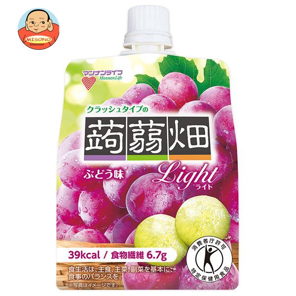 マンナンライフ クラッシュタイプの蒟蒻畑ライト ぶどう味【特定保健用食品 特保】 150gパウチ×30本入｜ 送料無料 ゼリー飲料 蒟蒻畑 ぶどう味 こんにゃくゼリー ぶどう ブドウ 葡萄