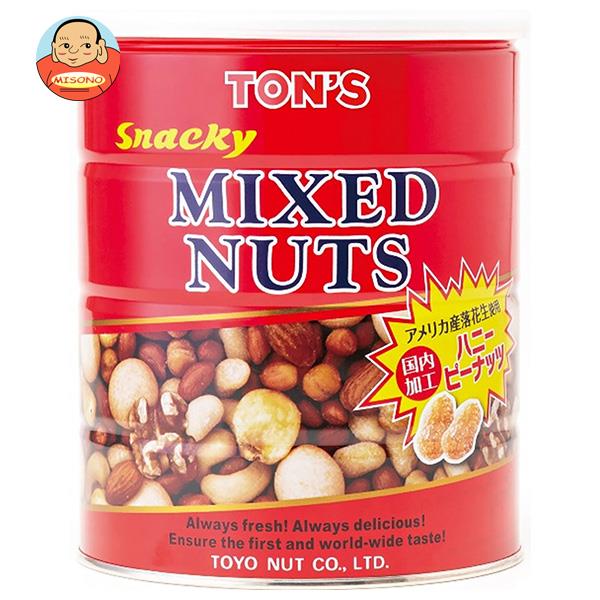 東洋ナッツ トン スナッキー ミックスナッツ 650g缶×6個入×(2ケース)| 送料無料 ナッツ お菓子 おつまみ アーモンド 落花生