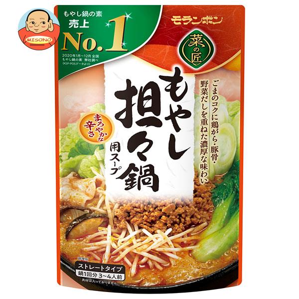 モランボン もやし担々鍋用スープ 750g×10袋入｜ 送料無料 調味料 ストレート 鍋スープ もやし 辛味