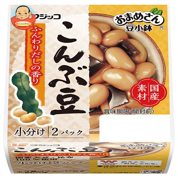 フジッコ おまめさん 豆小鉢 こんぶ豆 65g×2パック×12個入×(2ケース)｜ 送料無料 惣菜 煮豆 食品 カルシウム 食物繊維 こんぶ 昆布のサムネイル