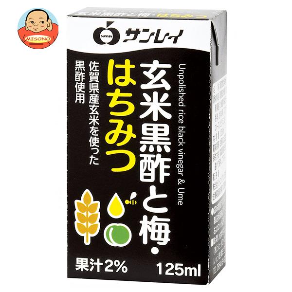 JAビバレッジ佐賀 玄米黒酢と梅・はちみつ 125ml紙パック×24本入×(2ケース)｜ 送料無料 酢飲料 黒酢 ハチミツ 梅 紙パック