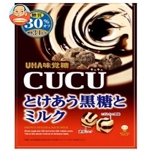 キャンディ [ポイント5倍！5/16(木)1時59分まで全品対象エントリー&購入]UHA味覚糖 CUCU(キュキュ) とけあう黒糖とミルク 80g×6袋入×(2ケース)｜ 送料無料 お菓子 飴・キャンディー 黒糖 あめ アメ ミルク