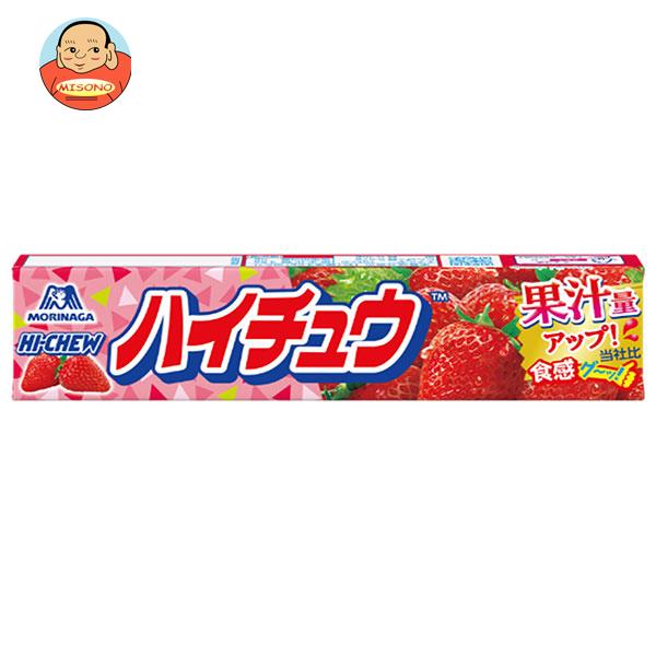 森永製菓 ハイチュウ ストロベリー 12粒×12個入×(2ケース)｜ 送料無料 お菓子 飴・キャンディー ソフトキャンディ いちご 苺のサムネイル