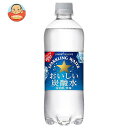 ポッカサッポロ おいしい炭酸水 600mlペットボトル×24本入｜ 送料無料 スパークリング ウォーター 炭酸 ソーダ 割り材 純水 水