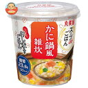 丸美屋 スープdeごはん かに鍋風雑炊 69g×6個入×(2ケース)｜ 送料無料 インスタント 雑炊 ご飯 スープ ごはん 押し麦 かに鍋