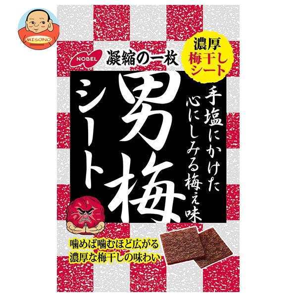 ノーベル製菓 男梅シート 27g×6袋入×(2ケース)｜ 送料無料 お菓子 袋 梅干しシートのサムネイル