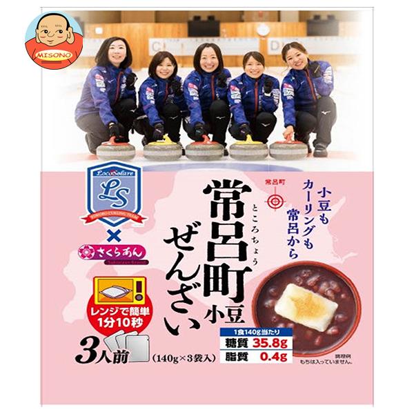 ぜんざい [ポイント5倍！5/16(木)1時59分まで全品対象エントリー&購入]谷尾食糧工業 常呂町小豆ぜんざい3人前 (140g×3P)×12袋入｜ 送料無料 お菓子 和菓子 ぜんざい 北海道産小豆