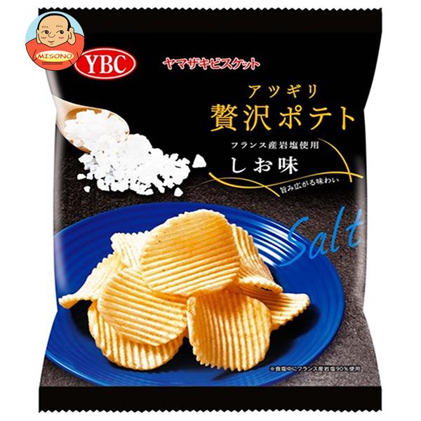 【送料無料・メーカー/問屋直送品・代引不可】ヤマザキビスケット アツギリ贅沢ポテト フランス産岩塩使用 しお味 55g×12袋入｜ お菓子 スナック菓子 ポテトチップス じゃがいも