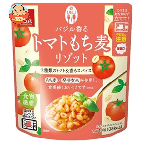 はくばく バジル香る トマトもち麦リゾット 180g×24袋入｜ 送料無料 もち麦 リゾット トマト バジル イタリアン