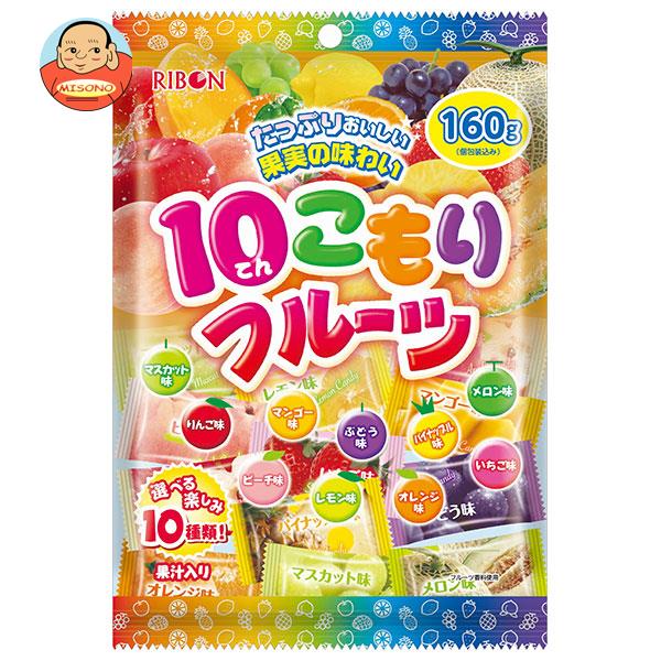 リボン 10こもりフルーツ 160g×12袋入｜ 送料無料 お菓子 あめ キャンディー 飴 袋のサムネイル