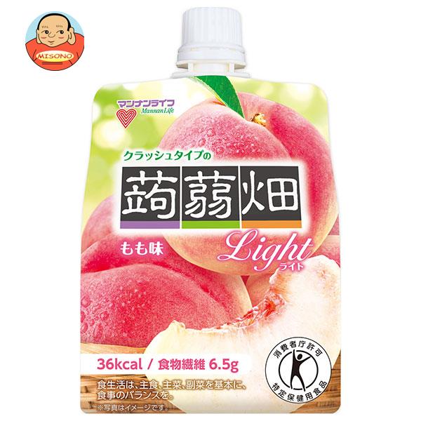 マンナンライフ クラッシュタイプの蒟蒻畑ライト もも味【特定保健用食品 特保】 150gパウチ×30本入｜ 送料無料 こんにゃくゼリー 特保 トクホ ピーチのサムネイル