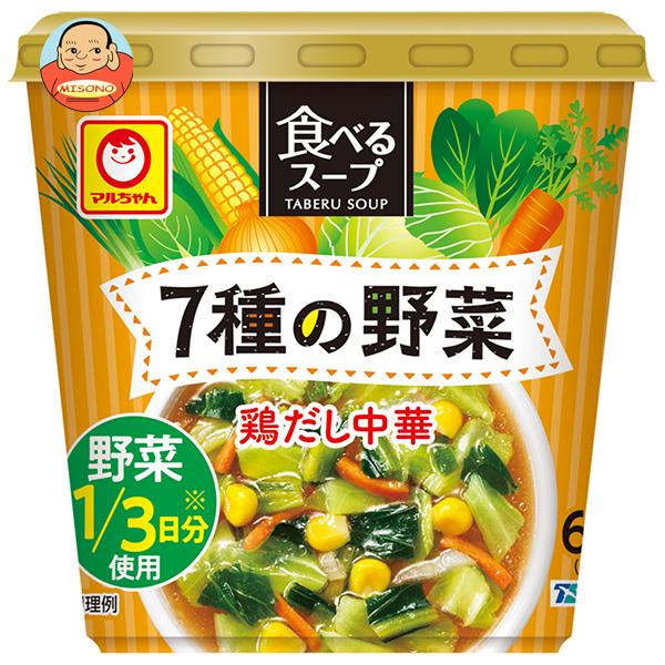 東洋水産 マルちゃん 食べるスープ 7種の野菜 鶏だし中華 25g×6個入｜ 送料無料 インスタント スープ 即席 カップスープ