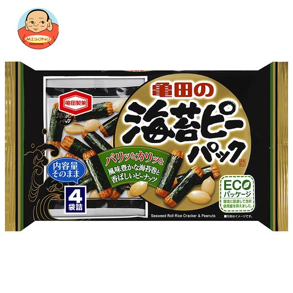 亀田製菓 海苔ピーパック 85g×12袋入｜ 送料無料 おかき あられ ピーナッツ 米 おやつ 袋 おつまみ